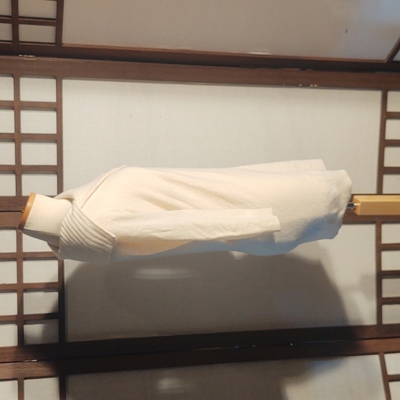 Cynthia Rowley Asymmetrical Collar Cashmere White Sweater Dress Sz S NWT - Picture 8 of 10